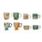 Hello Honey® Multicolor Painted Stoneware Espresso Cup Set